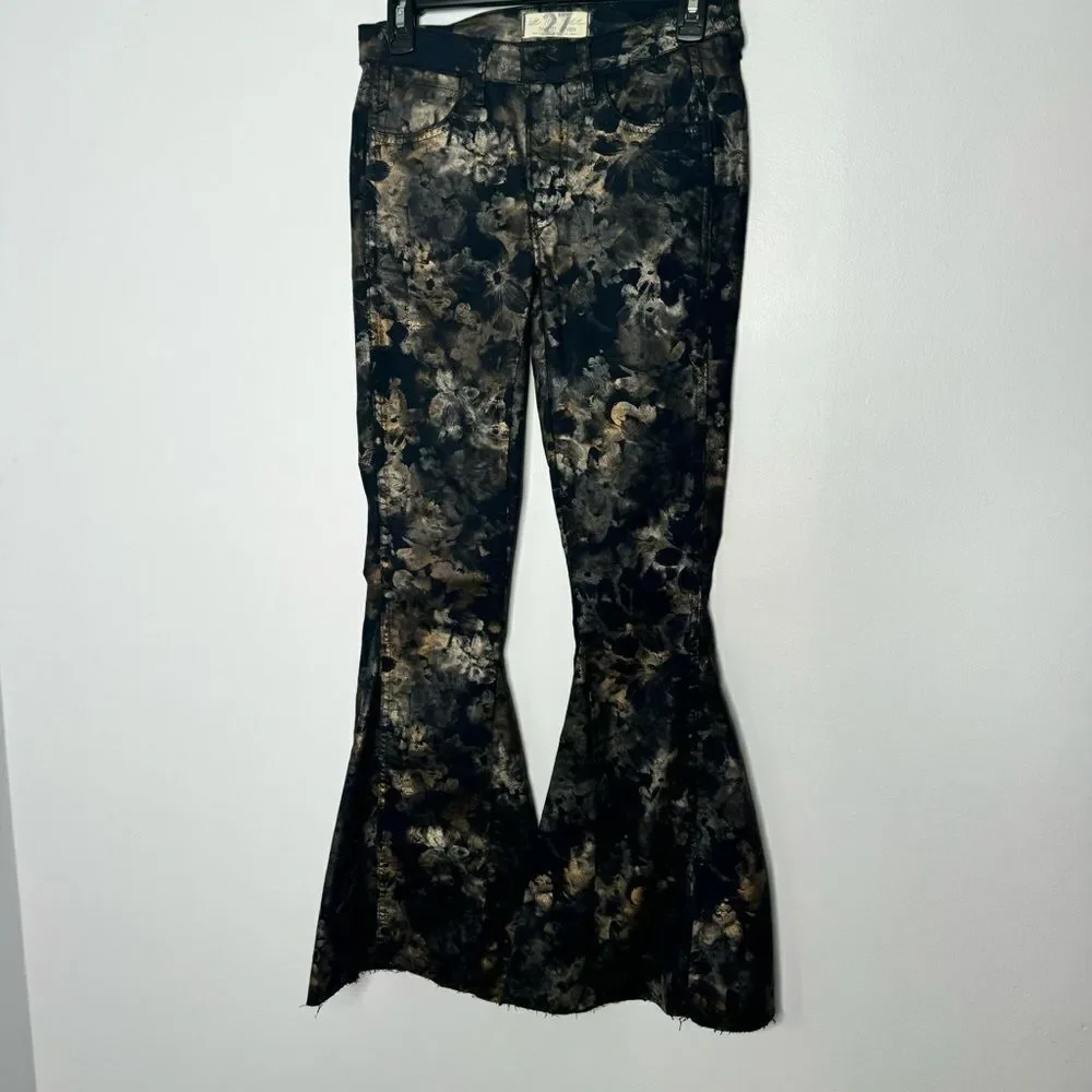 Free People Inferno Flare Bronze Combo Abstract Floral Size 27 - Picture 7 of 11